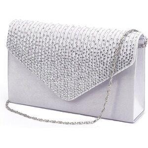 Nodykka Women Evening Envelope Rhinestone Frosted Handbag Party